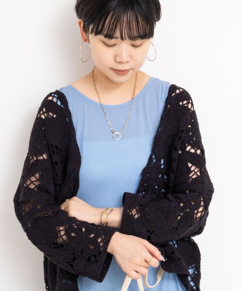 Rie Miller（リエミラー）の「顔料染マキシ丈ワンピース（ワンピース・レディース・サックスブルー/チャコールグレー・38）」の6枚目の写真