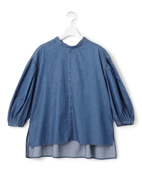 23区(ニジュウサンク)の「【SLOW/一部店舗限定】ライトオンス デニム バックリボン ブラウス(シャツ/ブラウス・レディース・ネイビー系/ダルブルー系・32)」の9枚目の写真