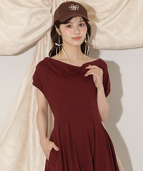 WILLSELECTION（ウィルセレクション）の「２WAYドレープカットワンピース（ワンピース・レディース・ダークブラウン/ボルドー/ブラック・FREE）」の18枚目の写真