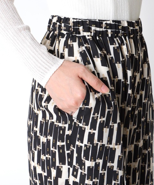 Jines（ジネス）の「Deveauxラメ入りプリントワイドパンツ（その他パンツ・レディース・ホワイト/ブラック・38）」の17枚目の写真