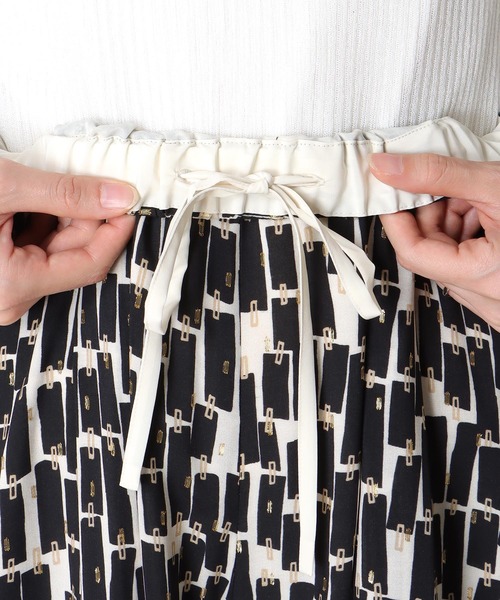 Jines（ジネス）の「Deveauxラメ入りプリントワイドパンツ（その他パンツ・レディース・ホワイト/ブラック・38）」の18枚目の写真