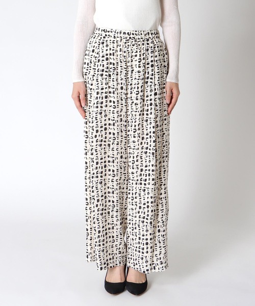 Jines（ジネス）の「Deveauxラメ入りプリントワイドパンツ（その他パンツ・レディース・ホワイト/ブラック・38）」の14枚目の写真