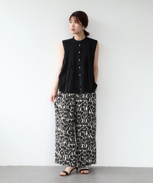 Jines（ジネス）の「Deveauxラメ入りプリントワイドパンツ（その他パンツ・レディース・ホワイト/ブラック・38）」の11枚目の写真