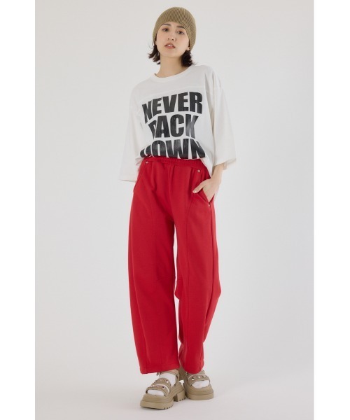 RODEO CROWNS WIDE BOWL（ロデオクラウンズワイドボウル）の「SHARE バレルスウェットパンツ（スウェットパンツ・レディース・ブラック/グレー×ホワイト/ブラウン/レッド・MEDIUM/LARGE）」の21枚目の写真