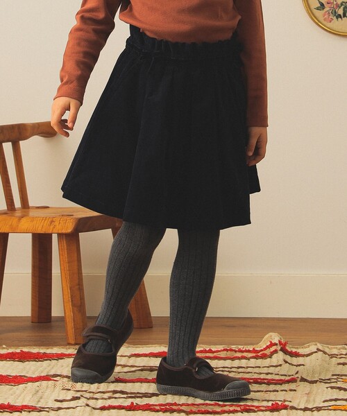 こども ビームス（コドモビームス）の「コーデュロイ ショーツイン スカート 2025FW（90～140cm）（スカート・キッズ・ブラウン/ネイビー・90/140/130/120/110/100）」の2枚目の写真