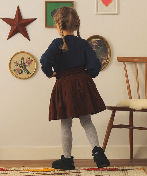 こども ビームス（コドモビームス）の「コーデュロイ ショーツイン スカート 2025FW（90～140cm）（スカート・キッズ・ブラウン/ネイビー・90/140/130/120/110/100）」の3枚目の写真