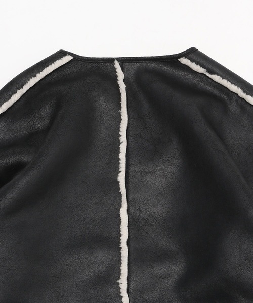 niko and...（ニコアンド）の「リバーシブルフェイクムートンコート（ムートンコート・レディース・ダークブラウン/ブラック・FREE）」の11枚目の写真