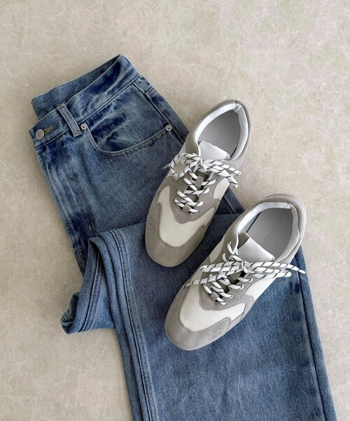 fredy emue（フレディエミュ）の「スマートメッシュスニーカー（スニーカー・レディース・ライトグレー/ブラック・L/M/S）」の9枚目の写真