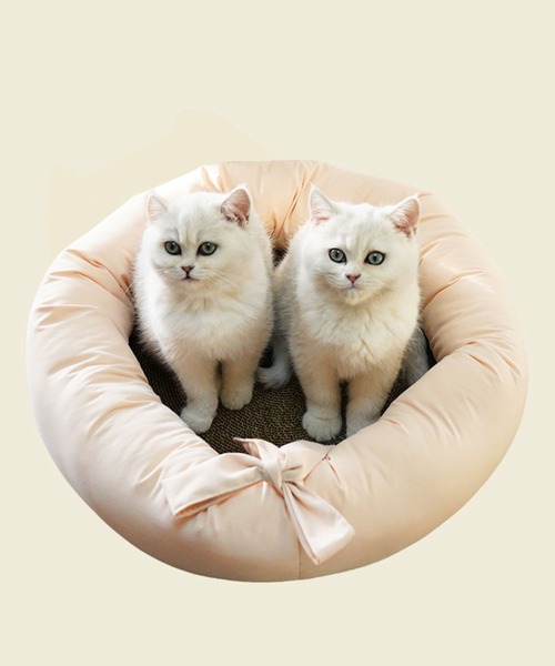 aimoha（アイモハ）の「円形爪とぎクッションベッド 丸型 猫 ネコ ペット 爪研ぎ（ペット用クッション/マット・レディース・ベージュ・FREE）」の5枚目の写真