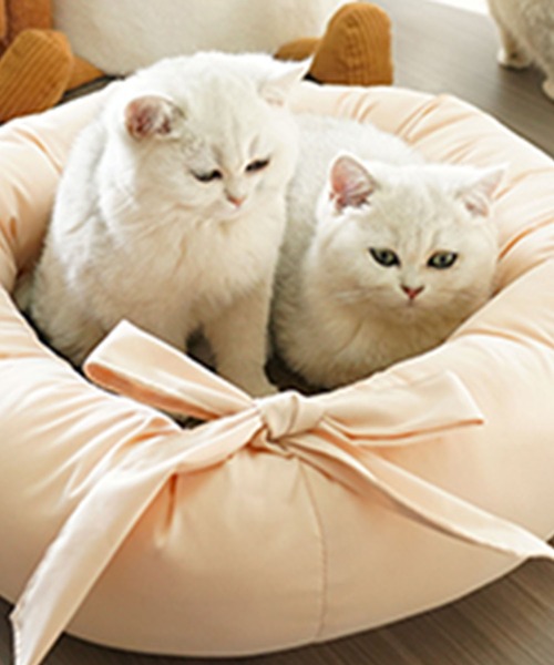 aimoha（アイモハ）の「円形爪とぎクッションベッド 丸型 猫 ネコ ペット 爪研ぎ（ペット用クッション/マット・レディース・ベージュ・FREE）」の4枚目の写真