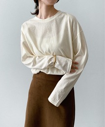 on:nue | 【on:nue】[着用動画あり！/選べる6色展開] ラウンドネックロングスリーブTシャツ(Tシャツ/カットソー)