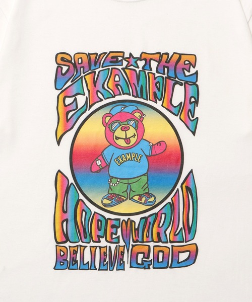 EXAMPLE（エグザンプル）の「EXAMPLE GRATEFUL BEAR TEE（Tシャツ/カットソー・メンズ・ブラック/ホワイト・M/L/XL/XXL）」の6枚目の写真