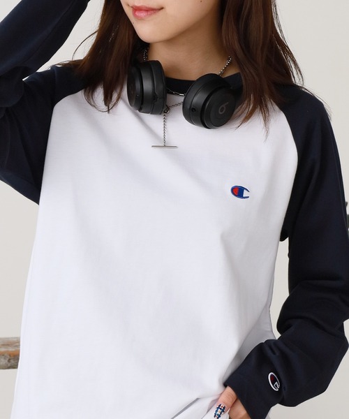 Champion(チャンピオン)の「Champion/チャンピオン L/S T-SHIRT ロンT(Tシャツ/カットソー・メンズ・ネイビー/ブラック/ブラウン/グレー・XL/L/M)」の1枚目の写真