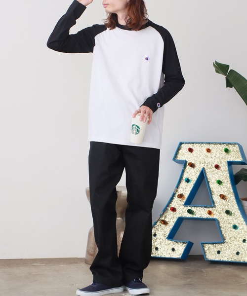 Champion(チャンピオン)の「Champion/チャンピオン L/S T-SHIRT ロンT(Tシャツ/カットソー・メンズ・ネイビー/ブラック/ブラウン/グレー・XL/L/M)」の17枚目の写真