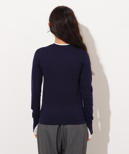 N.(N. Natural Beauty Basic)(エヌエヌナチュラルビューティーベーシック)の「レイヤード風ニット(ニット/セーター・レディース・ネイビー/ブルー/チャコールグレー・MEDIUM)」の11枚目の写真