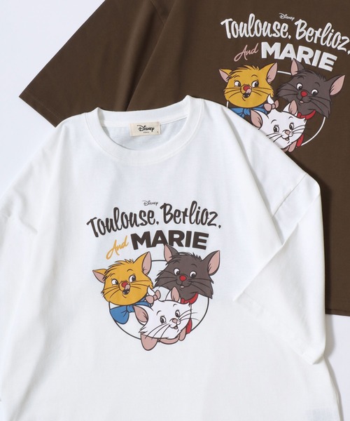 Disney(ディズニー)の「Disney/ディズニー ファミリープリント ワイドシルエット 7分袖Tシャツ(Tシャツ/カットソー・レディース・ネイビー/オフホワイト/ライトピンク/ミント/マスタード/グレイッシュベージュ/カーキ/グレー・M/L)」の2枚目の写真