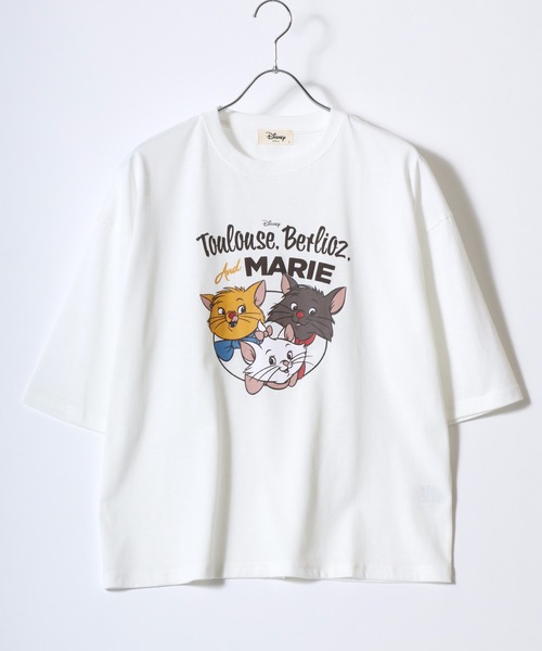 Disney(ディズニー)の「Disney/ディズニー ファミリープリント ワイドシルエット 7分袖Tシャツ(Tシャツ/カットソー・レディース・ネイビー/オフホワイト/ライトピンク/ミント/マスタード/グレイッシュベージュ/カーキ/グレー・M/L)」の9枚目の写真