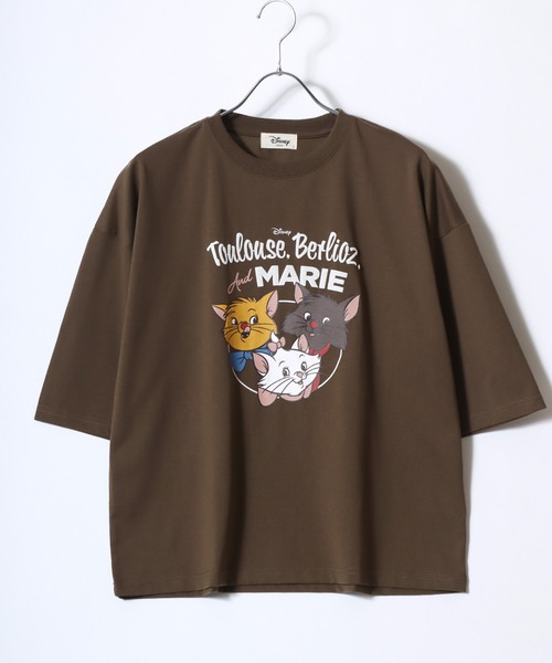 Disney(ディズニー)の「Disney/ディズニー ファミリープリント ワイドシルエット 7分袖Tシャツ(Tシャツ/カットソー・レディース・ネイビー/オフホワイト/ライトピンク/ミント/マスタード/グレイッシュベージュ/カーキ/グレー・M/L)」の11枚目の写真