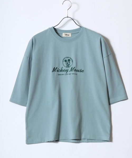 Disney(ディズニー)の「Disney/ディズニー ファミリープリント ワイドシルエット 7分袖Tシャツ(Tシャツ/カットソー・レディース・ネイビー/オフホワイト/ライトピンク/ミント/マスタード/グレイッシュベージュ/カーキ/グレー・M/L)」の14枚目の写真