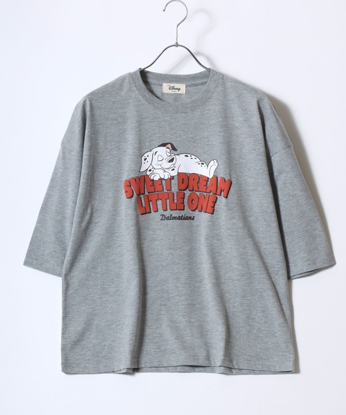 Disney(ディズニー)の「Disney/ディズニー ファミリープリント ワイドシルエット 7分袖Tシャツ(Tシャツ/カットソー・レディース・ネイビー/オフホワイト/ライトピンク/ミント/マスタード/グレイッシュベージュ/カーキ/グレー・M/L)」の12枚目の写真