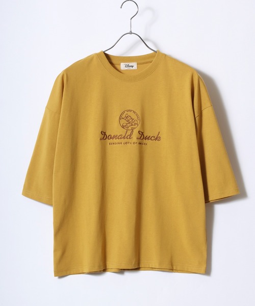 Disney(ディズニー)の「Disney/ディズニー ファミリープリント ワイドシルエット 7分袖Tシャツ(Tシャツ/カットソー・レディース・ネイビー/オフホワイト/ライトピンク/ミント/マスタード/グレイッシュベージュ/カーキ/グレー・M/L)」の18枚目の写真