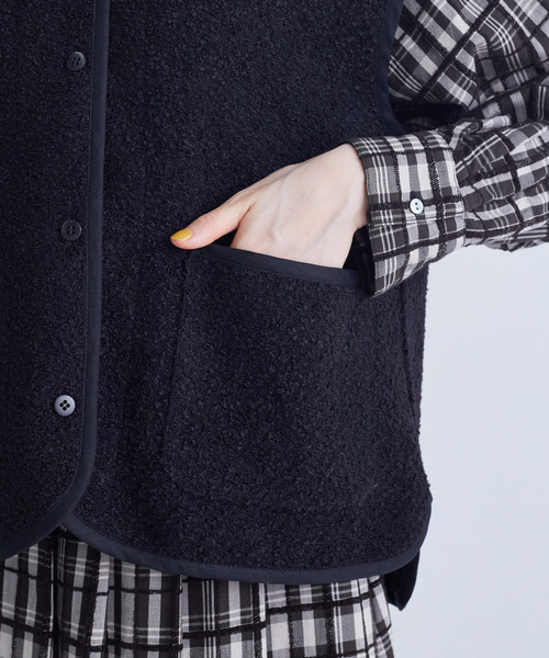 conges payes ADIEU TRISTESSE（コンジェ ペイエ アデュートリステス）の「ライナー付きステンカラーコート（その他アウター・レディース・ベージュ/ブラック・38）」の16枚目の写真