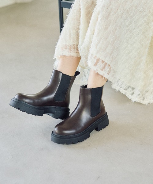 LEPSIM（レプシィム）の「サイドゴアブーツ　589571（ブーツ・レディース・ダークブラウン/ブラック・SMALL/LARGE/MEDIUM）」の3枚目の写真