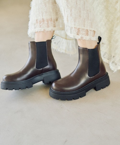 LEPSIM（レプシィム）の「サイドゴアブーツ　589571（ブーツ・レディース・ダークブラウン/ブラック・SMALL/LARGE/MEDIUM）」の5枚目の写真