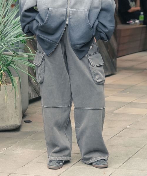 BEN DAVIS（ベンデイビス）の「【BEN DAVIS/ベンデイビス】パウダーブリーチ スウェット カーゴパンツ（カーゴパンツ・メンズ・チャコールグレー/ブラック/オフホワイト・MEDIUM/LARGE/X-LARGE）」の3枚目の写真