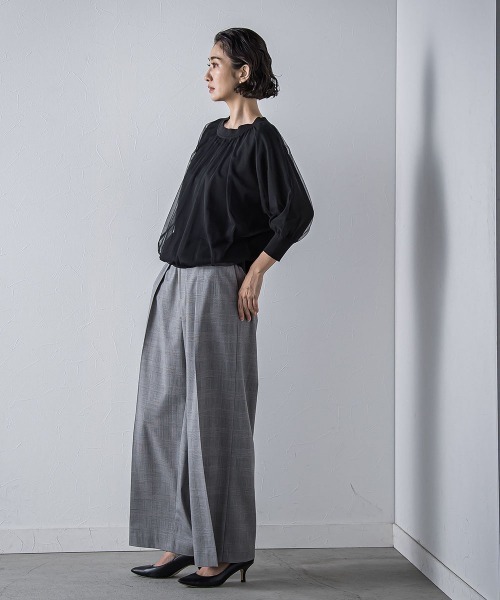 la.f…(ラエフ)の「グレンチェックパンツ≪洗濯機で洗える≫(その他パンツ・レディース・ブラック系その他/ブラウン系その他・9号/7号)」の12枚目の写真