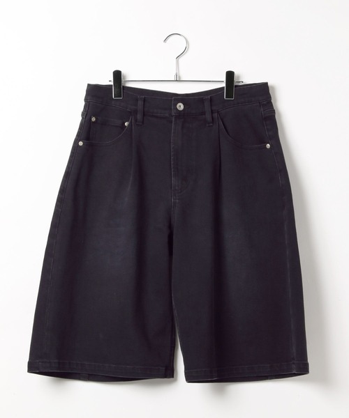 HEREIAM（ヘレイアム）の「【HEREIAM】ユニセックスサイズバリエ/Flexデニムクロップドショーツ（デニムパンツ・レディース・ブラック/インディゴブルー・S-M/M-L）」の8枚目の写真