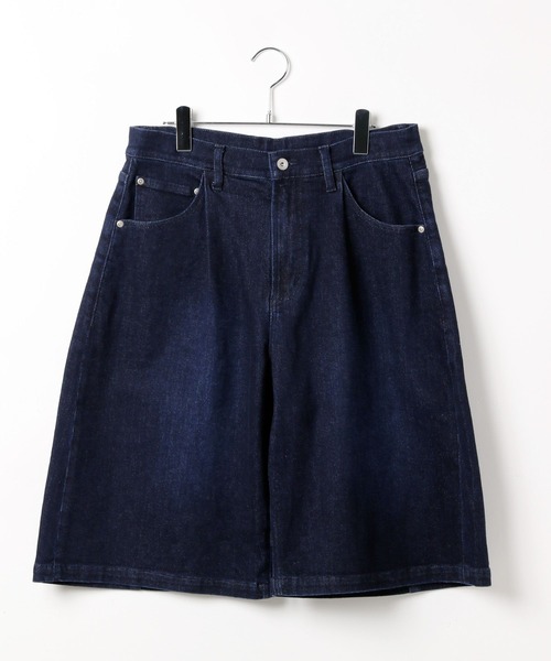 HEREIAM（ヘレイアム）の「【HEREIAM】ユニセックスサイズバリエ/Flexデニムクロップドショーツ（デニムパンツ・レディース・ブラック/インディゴブルー・S-M/M-L）」の9枚目の写真