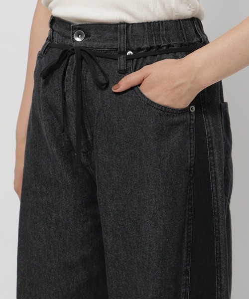 niko and...(ニコアンド)の「【一部店舗限定カラーあり】リメイク風コンビバレルパンツ(デニムパンツ・レディース・ブラック/アクア/ライトグレー/インディゴブルー/ライトブルー・MEDIUM/LARGE)」の20枚目の写真