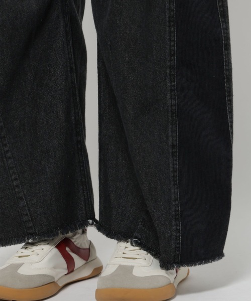 niko and...(ニコアンド)の「【一部店舗限定カラーあり】リメイク風コンビバレルパンツ(デニムパンツ・レディース・ブラック/アクア/ライトグレー/インディゴブルー/ライトブルー・MEDIUM/LARGE)」の22枚目の写真