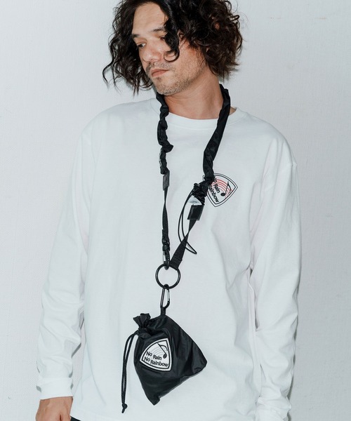 No Rain No Rainbow（ノーレインノーレインボー）の「mko13107-NR mini shoulder bag ショルダーバッグ(NR25W-39)（ショルダーバッグ・メンズ・ブラック/ブラック×グレー/グレー・FREE）」の7枚目の写真