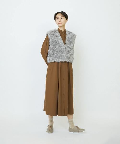 LOISIR（ロワズィール）の「【少量生産】シュタイフ・ファーベスト（ベスト・レディース・グレー・FREE）」の12枚目の写真