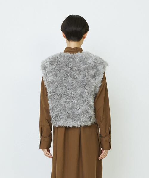 LOISIR（ロワズィール）の「【少量生産】シュタイフ・ファーベスト（ベスト・レディース・グレー・FREE）」の6枚目の写真