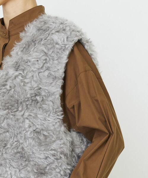 LOISIR（ロワズィール）の「【少量生産】シュタイフ・ファーベスト（ベスト・レディース・グレー・FREE）」の3枚目の写真