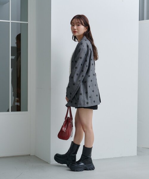 Kastane（カスタネ）の「ビジュージャケット（テーラードジャケット・レディース・ブラック/グレー/ブラウン・FREE）」の19枚目の写真