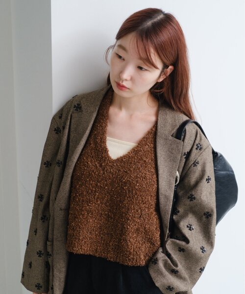 Kastane（カスタネ）の「ビジュージャケット（テーラードジャケット・レディース・ブラック/グレー/ブラウン・FREE）」の7枚目の写真