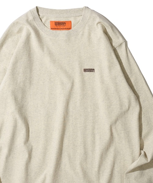 UNIVERSAL OVERALL(ユニバーサルオーバーオール)の「【UNIVERSAL OVERALL】3Dロゴ ロングスリーブクルーネックTシャツ / 3D LOGO LONG SLEEVE TEE(Tシャツ/カットソー・メンズ・ネイビー/ブラック/ミント/チャコールグレー/ホワイト/オートミール・X-LARGE/MEDIUM/SMALL/LARGE)」の5枚目の写真