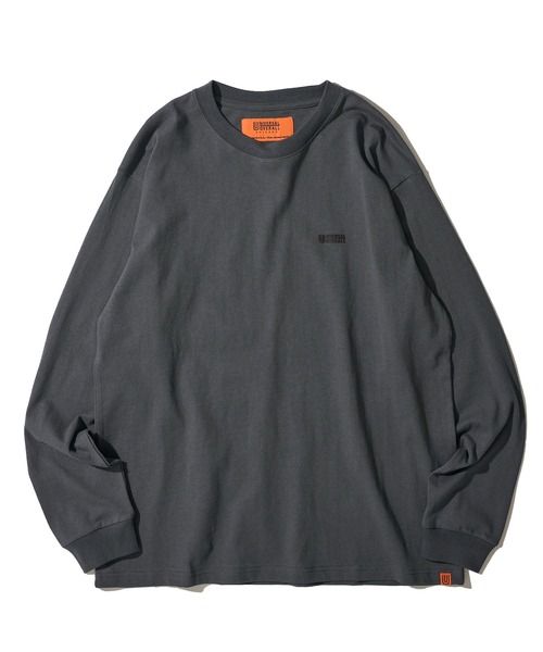 UNIVERSAL OVERALL(ユニバーサルオーバーオール)の「【UNIVERSAL OVERALL】3Dロゴ ロングスリーブクルーネックTシャツ / 3D LOGO LONG SLEEVE TEE(Tシャツ/カットソー・メンズ・ネイビー/ブラック/ミント/チャコールグレー/ホワイト/オートミール・X-LARGE/MEDIUM/SMALL/LARGE)」の11枚目の写真