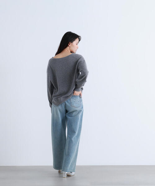 NATURAL BEAUTY BASIC(ナチュラルビューティーベーシック)の「◇FOX混ジェントリーシリーズ Vネックニット(ニット/セーター・レディース・オフホワイト/ダークブルー/ラベンダー/チャコールグレー・FREE)」の10枚目の写真