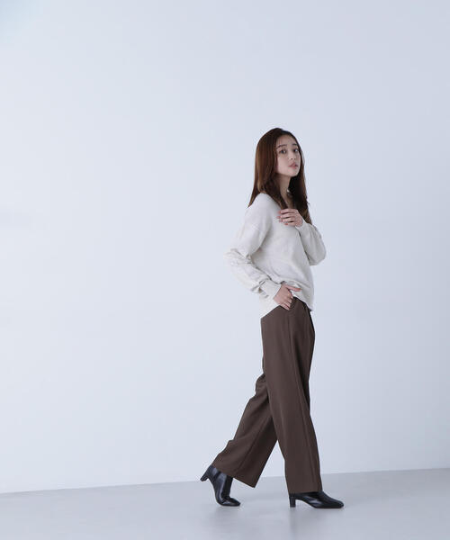 NATURAL BEAUTY BASIC(ナチュラルビューティーベーシック)の「◇FOX混ジェントリーシリーズ Vネックニット(ニット/セーター・レディース・オフホワイト/ダークブルー/ラベンダー/チャコールグレー・FREE)」の17枚目の写真