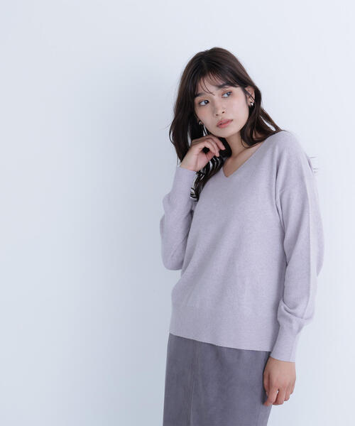 ◇FOX混ジェントリーシリーズ Vネックニット（ニット/セーター