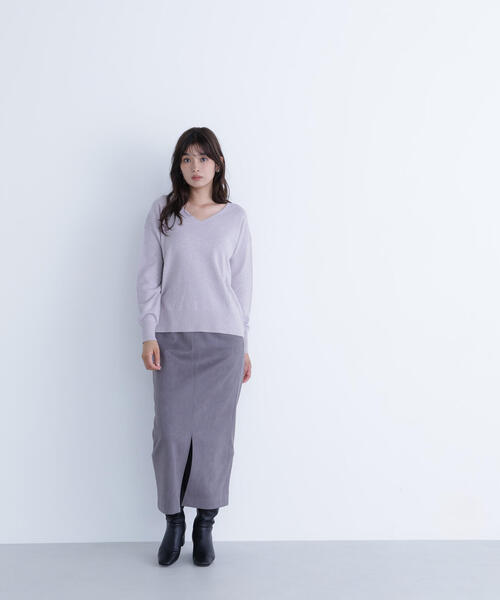 新品⭐️CITYSHOP Vネックニット グレー　フリーサイズ CITYSHOP（シティショップ） Vネックニット FREE グレー レディース