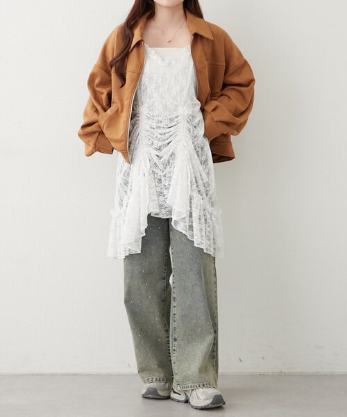 continuer de NICE CLAUP(コンティニューデナイスクラップ)の「WZIPフェイクスエードブルゾン(ブルゾン・レディース・キャメル/ブラウン・FREE)」の12枚目の写真