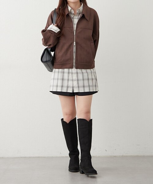 continuer de NICE CLAUP(コンティニューデナイスクラップ)の「WZIPフェイクスエードブルゾン(ブルゾン・レディース・キャメル/ブラウン・FREE)」の21枚目の写真