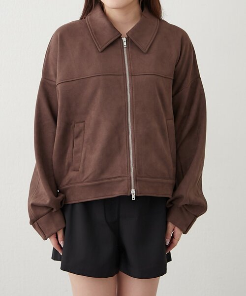 continuer de NICE CLAUP(コンティニューデナイスクラップ)の「WZIPフェイクスエードブルゾン(ブルゾン・レディース・キャメル/ブラウン・FREE)」の18枚目の写真