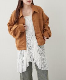 continuer de NICE CLAUP | WZIPフェイクスエードブルゾン(ブルゾン)